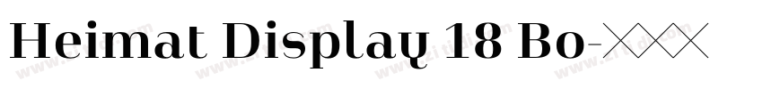 Heimat Display 18 Bo字体转换